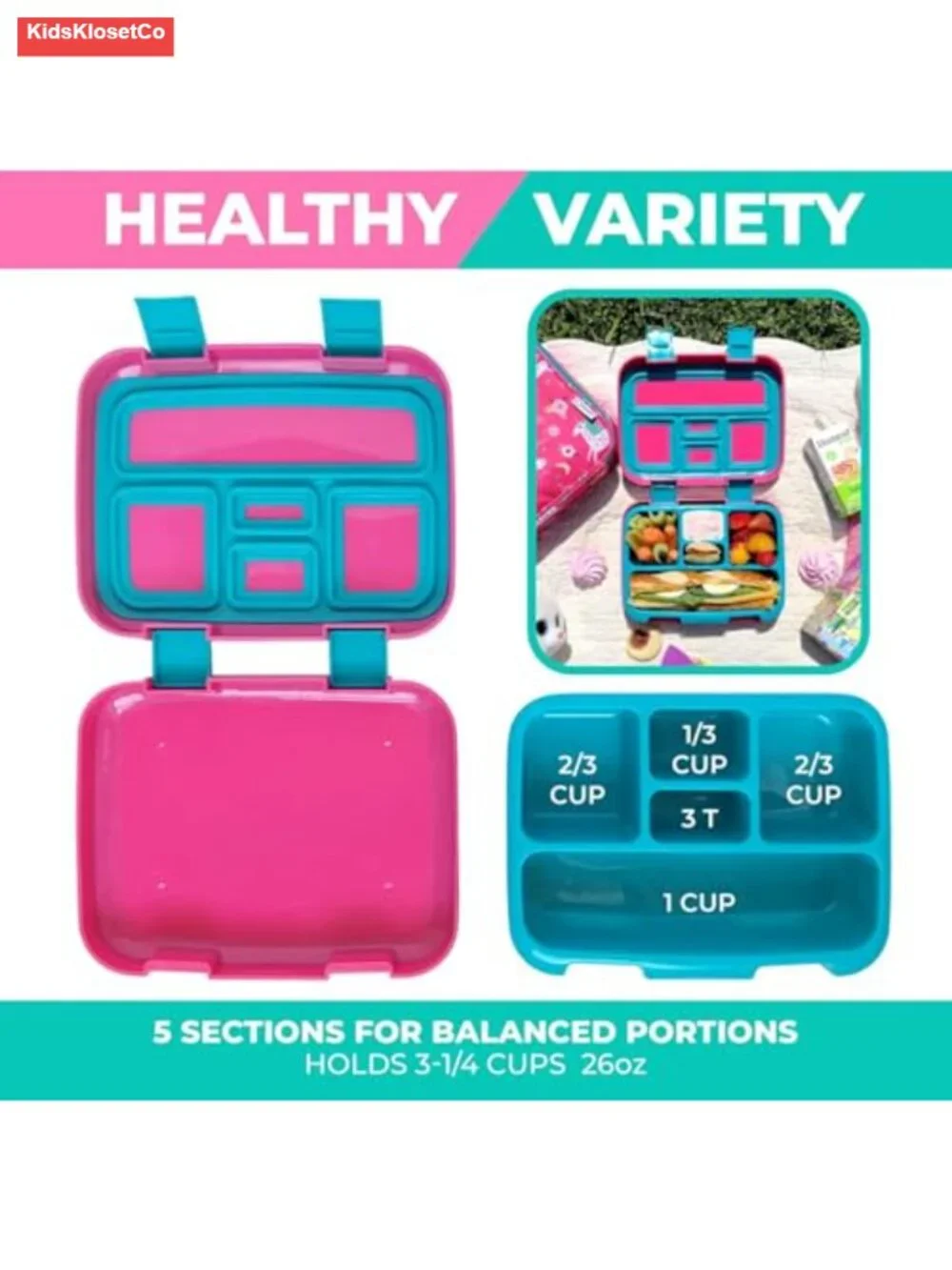 Kids Bento Lunch Box Set with Thermo, Bag & Ice Pack | Stainless Steel